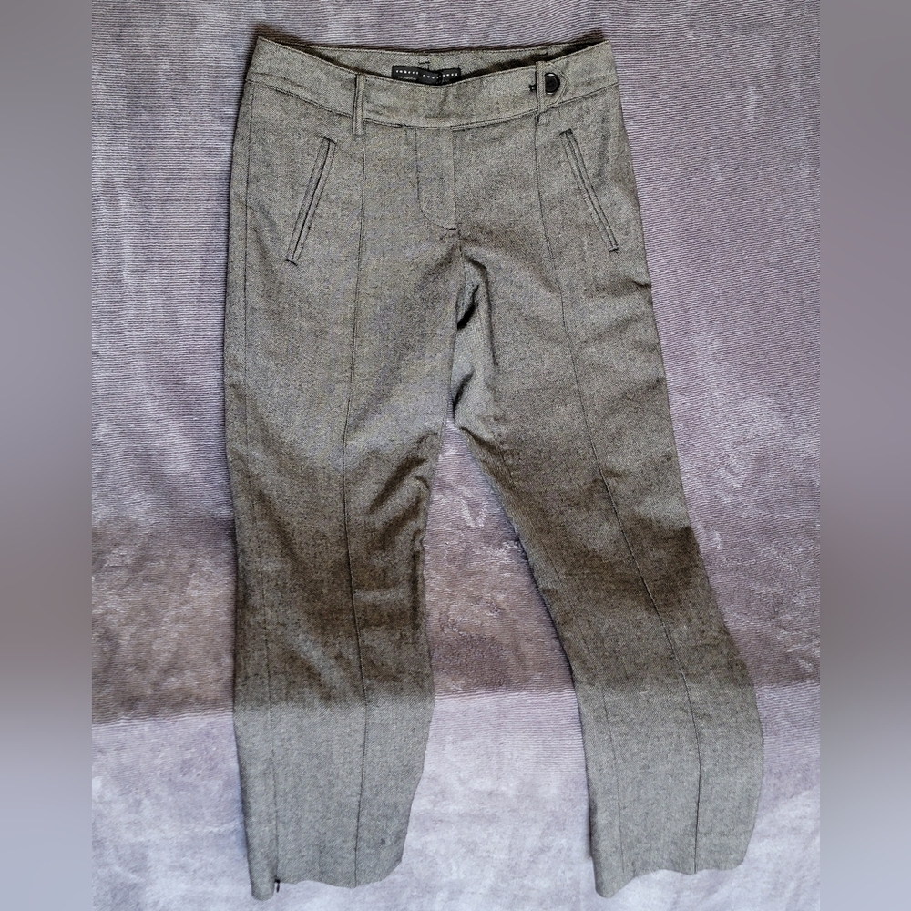 Women's Sz 2 Robert Rodriguez Gray/Black Tweed Cashmere Wool Blend Trousers NWT - Picture 13 of 15